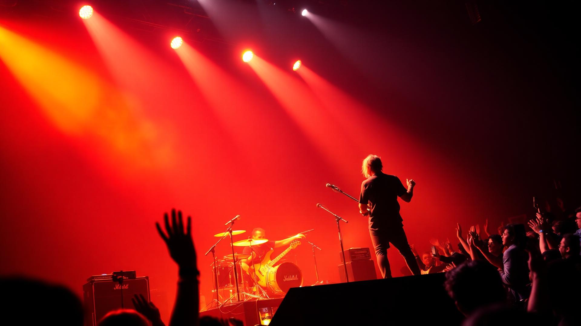 Band performing live